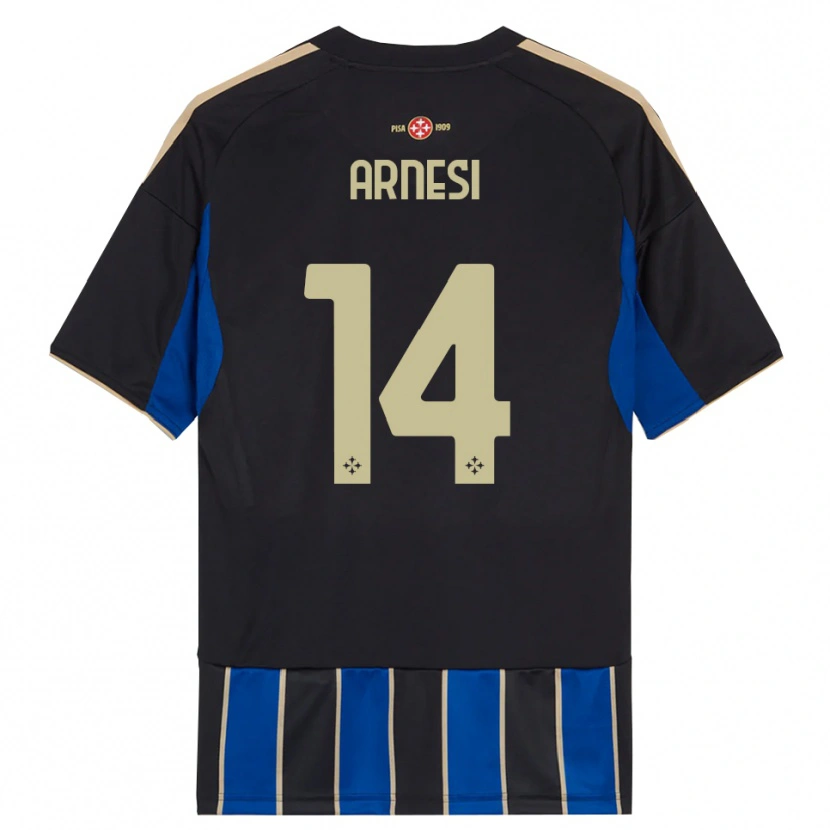 Danxen Kinder Lorenzo Arnesi #14 Schwarz Blau Heimtrikot Trikot 2025/26 T-Shirt