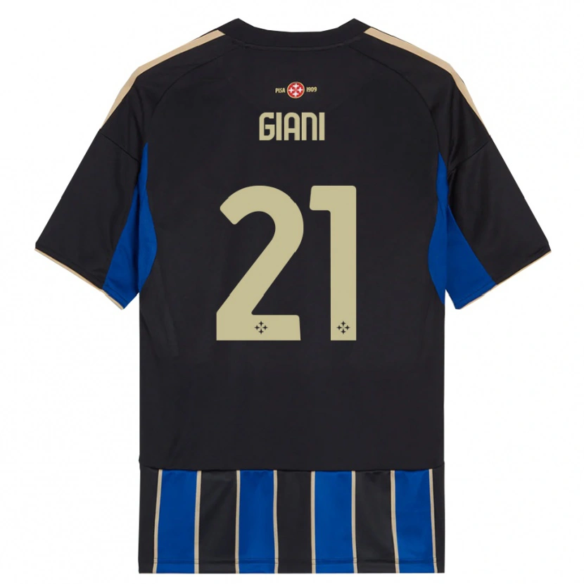 Danxen Kinder Elia Giani #21 Schwarz Blau Heimtrikot Trikot 2025/26 T-Shirt