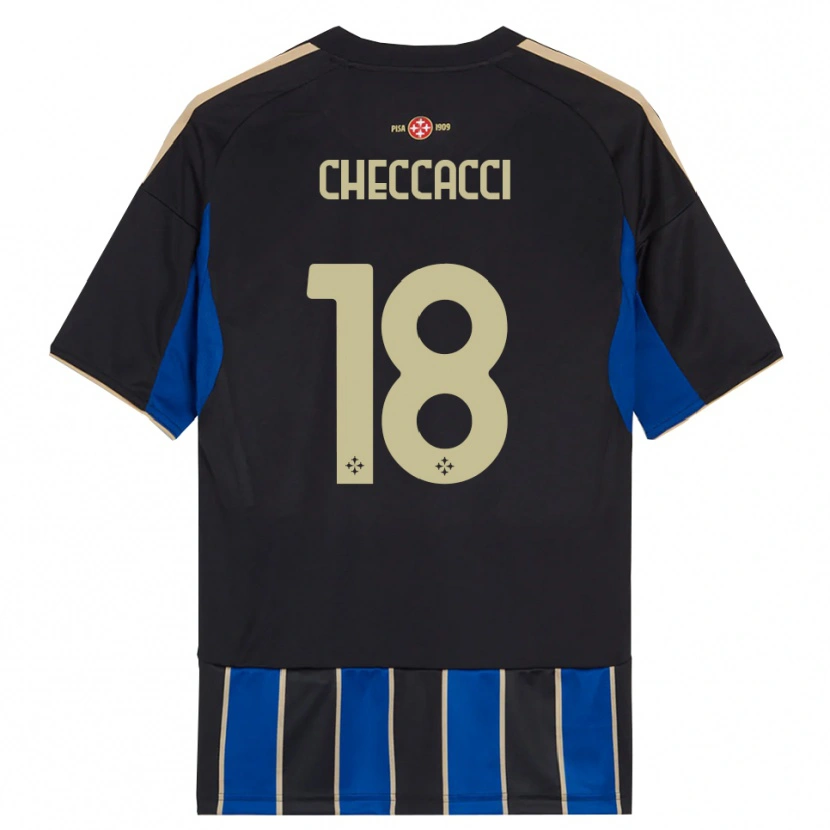 Danxen Kinder Filippo Checcacci #18 Schwarz Blau Heimtrikot Trikot 2025/26 T-Shirt