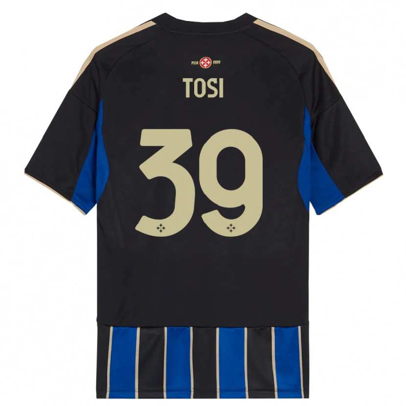 Danxen Kinder Lorenzo Tosi #39 Schwarz Blau Heimtrikot Trikot 2025/26 T-Shirt