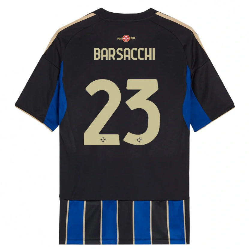 Danxen Kinder Cristian Barsacchi #23 Schwarz Blau Heimtrikot Trikot 2025/26 T-Shirt
