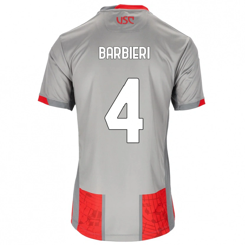 Danxen Kinder Tommaso Barbieri #4 Rot Grau Heimtrikot Trikot 2025/26 T-Shirt