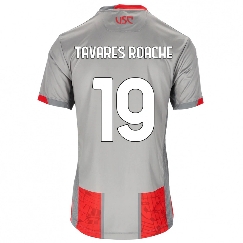 Danxen Kinder Carter Tavares Roache #19 Rot Grau Heimtrikot Trikot 2025/26 T-Shirt