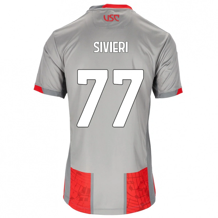 Danxen Kinder Lorenzo Sivieri #77 Rot Grau Heimtrikot Trikot 2025/26 T-Shirt
