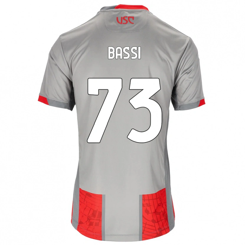 Danxen Kinder Emanuele Bassi #73 Rot Grau Heimtrikot Trikot 2025/26 T-Shirt