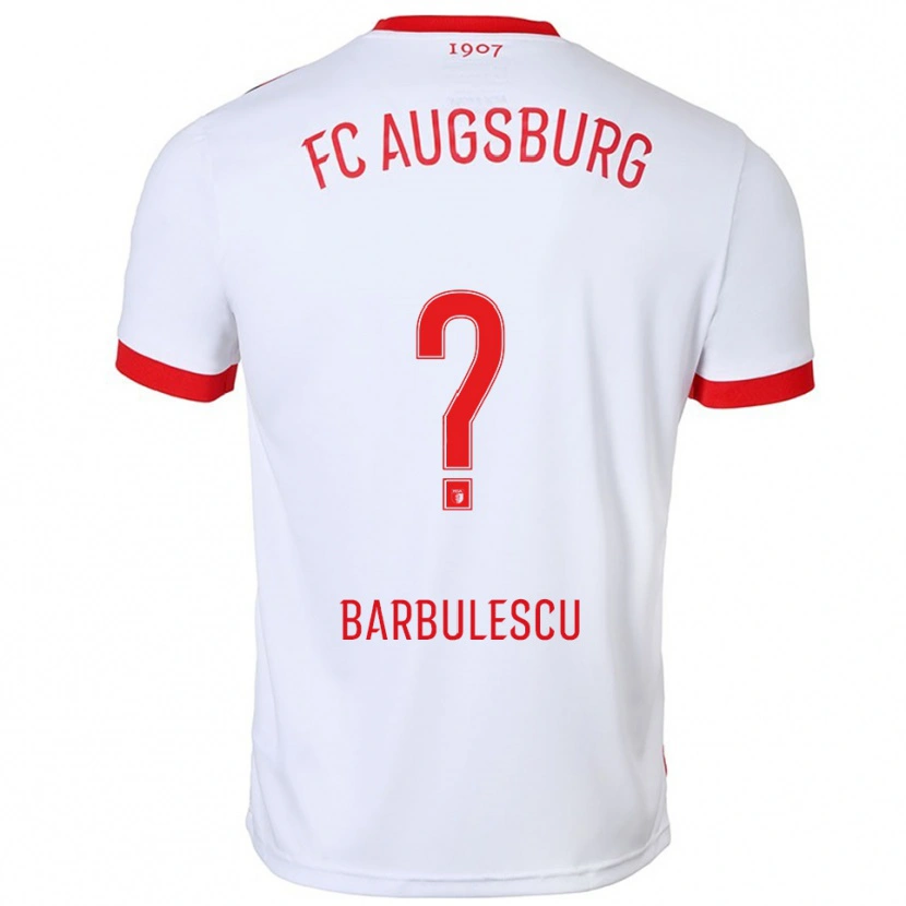 Danxen Kinder Luca Bărbulescu #0 Weiß Rot Heimtrikot Trikot 2025/26 T-Shirt