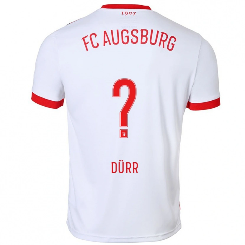 Danxen Kinder Ismar Dürr #0 Weiß Rot Heimtrikot Trikot 2025/26 T-Shirt