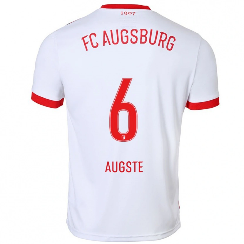 Danxen Kinder Julian Augste #6 Weiß Rot Heimtrikot Trikot 2025/26 T-Shirt