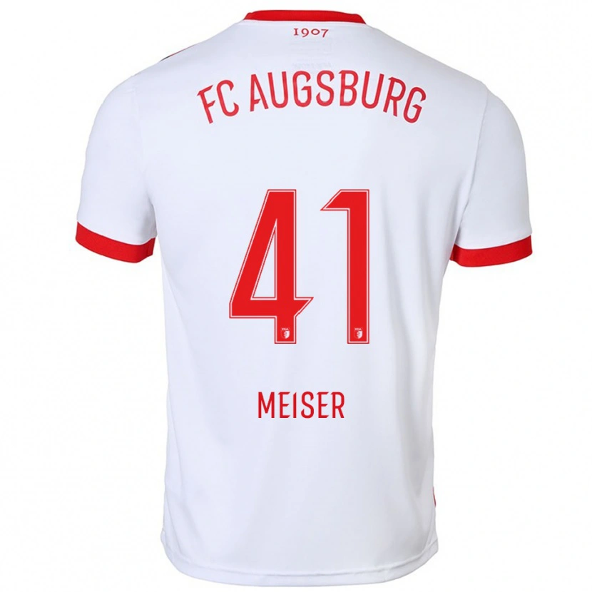 Danxen Kinder Felix Meiser #41 Weiß Rot Heimtrikot Trikot 2025/26 T-Shirt
