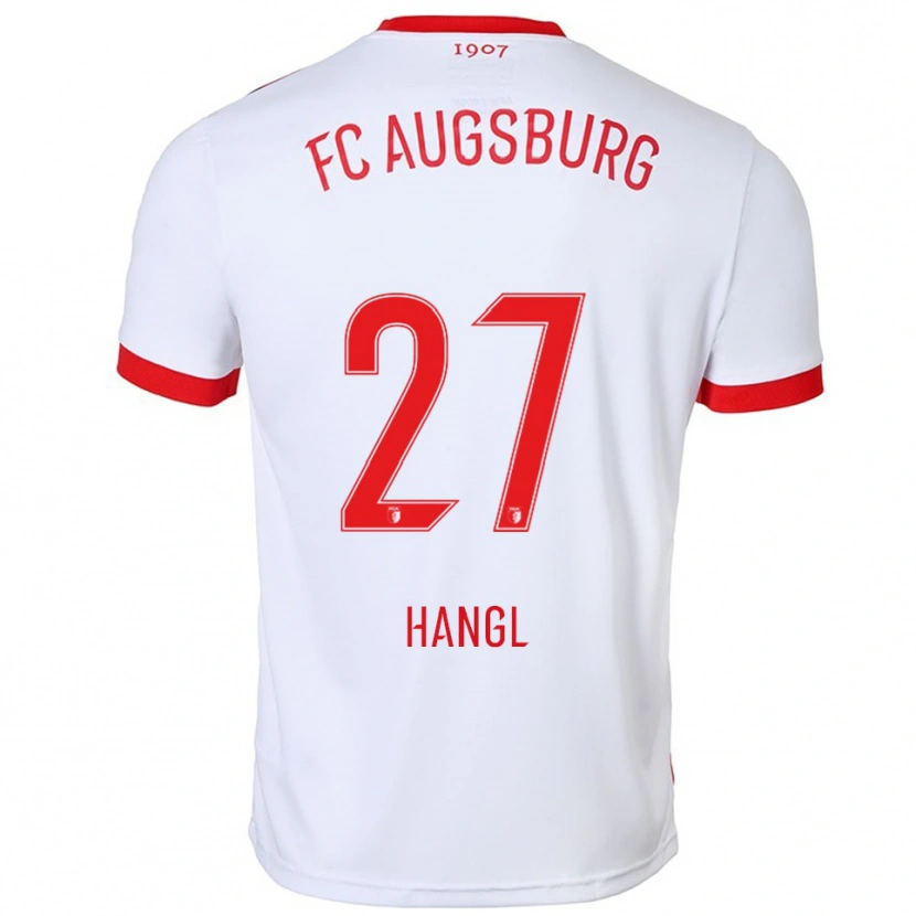 Danxen Kinder Florian Hangl #27 Weiß Rot Heimtrikot Trikot 2025/26 T-Shirt