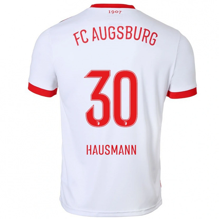 Danxen Kinder Daniel Hausmann #30 Weiß Rot Heimtrikot Trikot 2025/26 T-Shirt