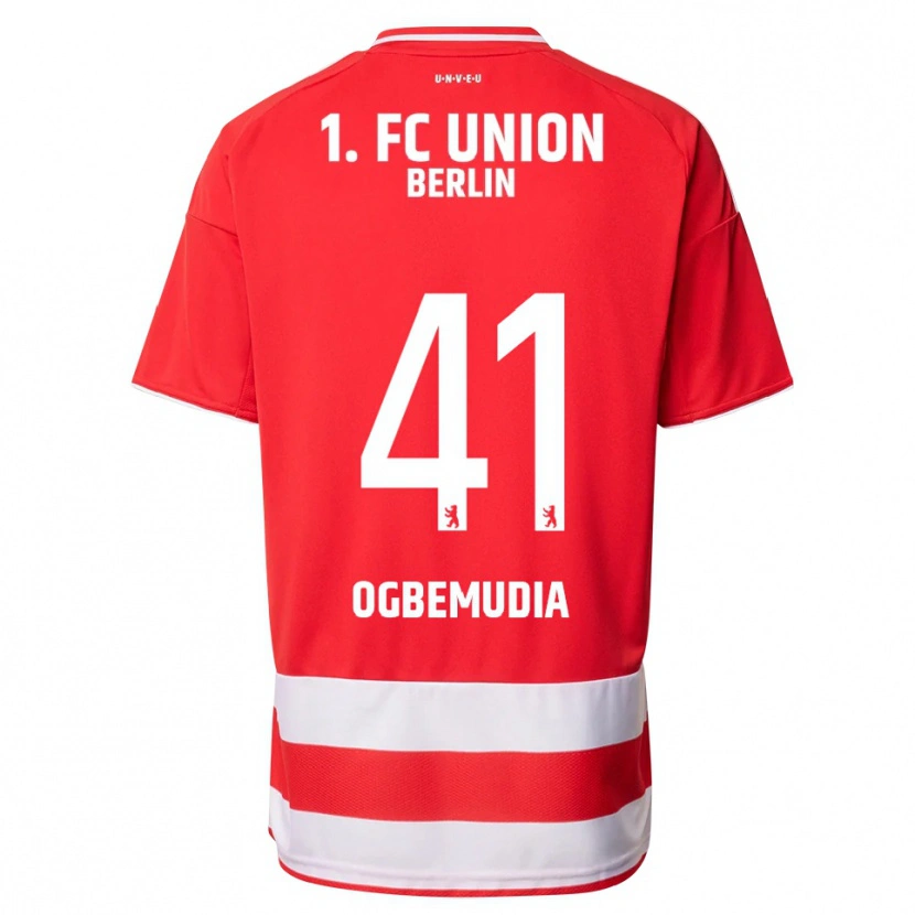 Danxen Kinder Oluwaseun Ogbemudia #41 Rot Weiß Heimtrikot Trikot 2025/26 T-Shirt