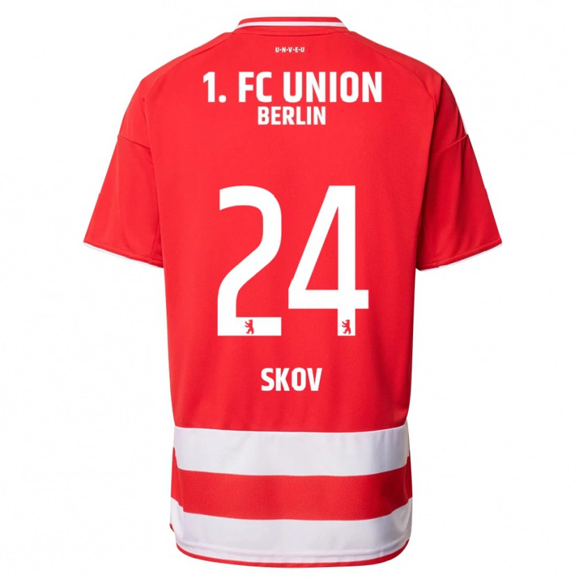 Danxen Kinder Robert Skov #24 Rot Weiß Heimtrikot Trikot 2025/26 T-Shirt