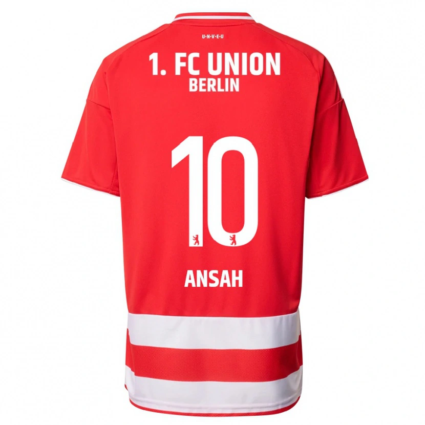 Danxen Kinder Ilyas Ansah #10 Rot Weiß Heimtrikot Trikot 2025/26 T-Shirt
