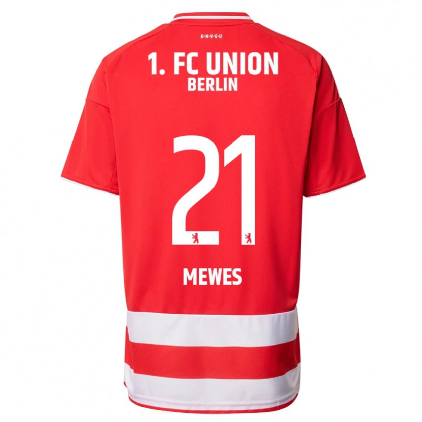 Danxen Kinder Gennaro Mewes #21 Rot Weiß Heimtrikot Trikot 2025/26 T-Shirt