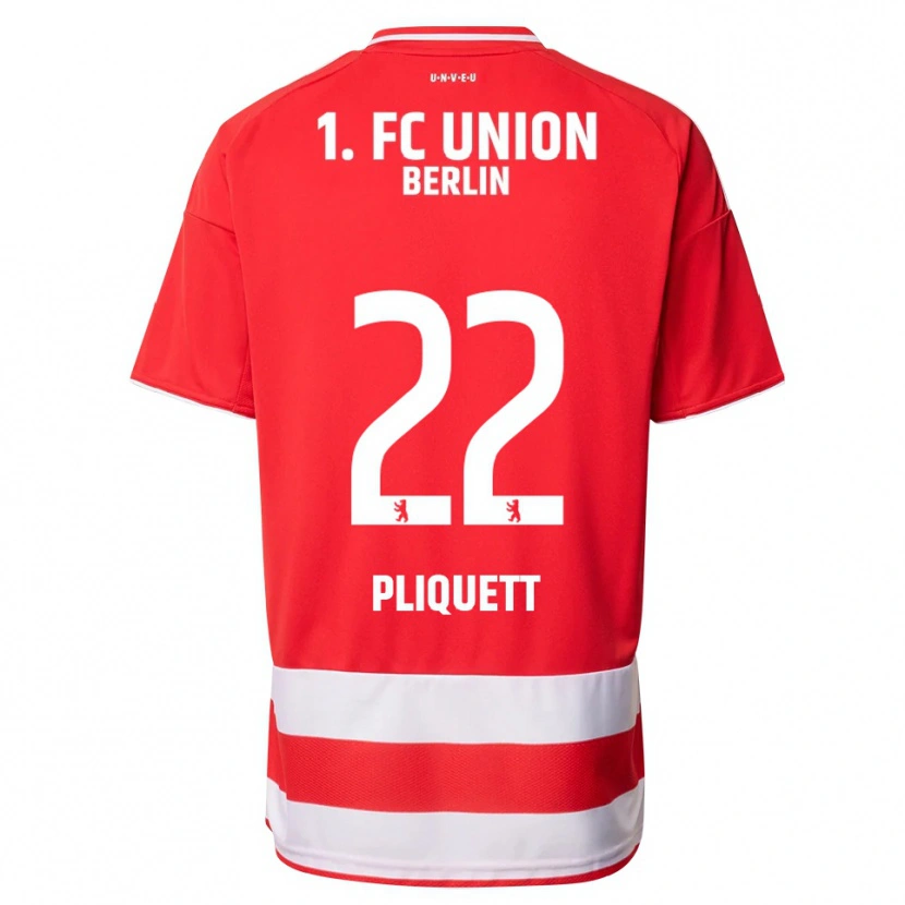 Danxen Kinder Bruno Pliquett #22 Rot Weiß Heimtrikot Trikot 2025/26 T-Shirt