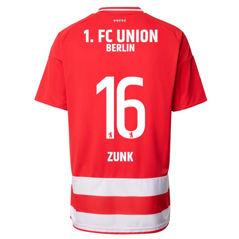 Danxen Kinder Niklas Zunk #16 Rot Weiß Heimtrikot Trikot 2025/26 T-Shirt