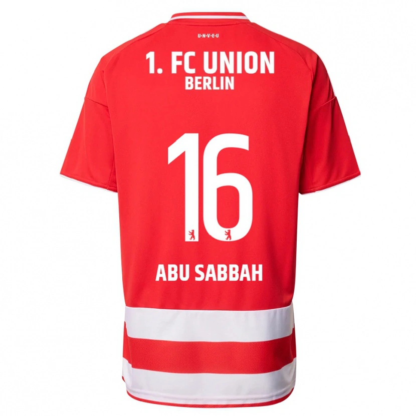 Danxen Kinder Sarah Abu Sabbah #16 Rot Weiß Heimtrikot Trikot 2025/26 T-Shirt