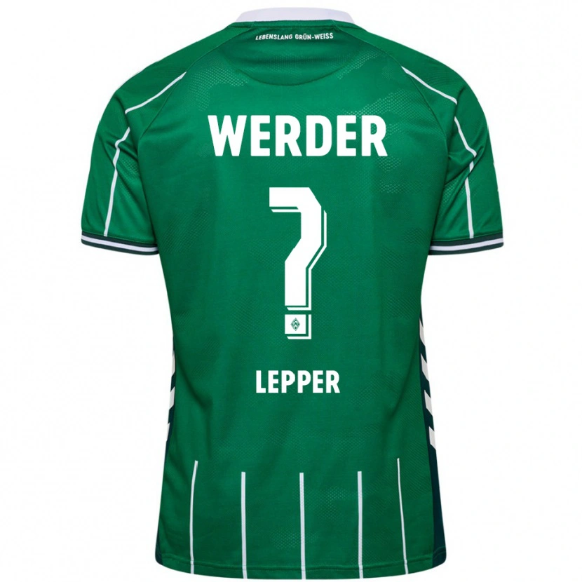 Danxen Kinder Damian Lepper #0 Grün Weiß Heimtrikot Trikot 2025/26 T-Shirt