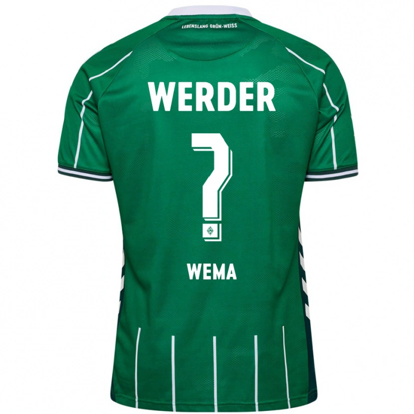 Danxen Kinder Aize Wema #0 Grün Weiß Heimtrikot Trikot 2025/26 T-Shirt