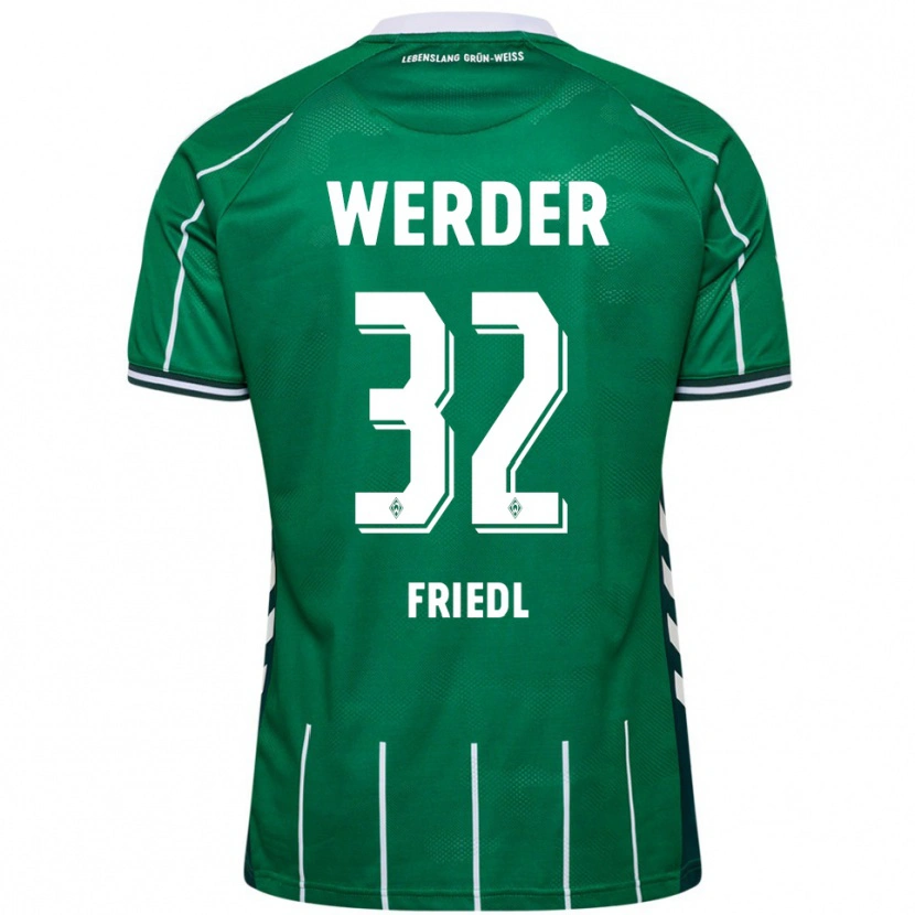 Danxen Kinder Marco Friedl #32 Grün Weiß Heimtrikot Trikot 2025/26 T-Shirt