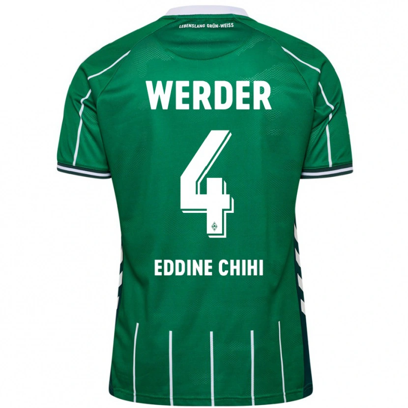 Danxen Kinder Dhia Eddine Chihi #4 Grün Weiß Heimtrikot Trikot 2025/26 T-Shirt