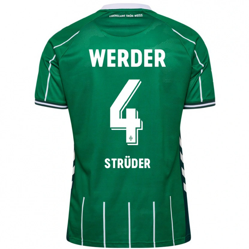 Danxen Kinder Mika Strüder #4 Grün Weiß Heimtrikot Trikot 2025/26 T-Shirt