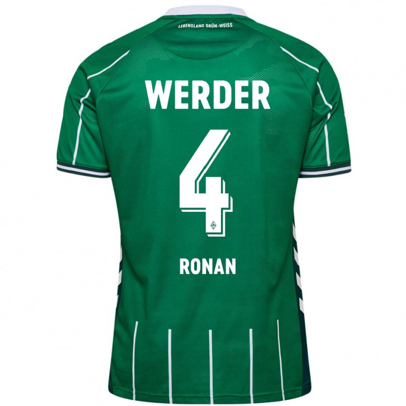 Danxen Kinder Kaylie Ronan #4 Grün Weiß Heimtrikot Trikot 2025/26 T-Shirt