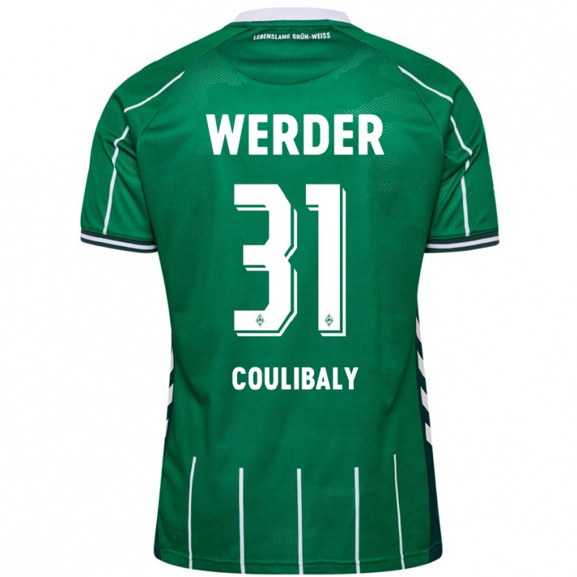 Danxen Kinder Karim Coulibaly #31 Grün Weiß Heimtrikot Trikot 2025/26 T-Shirt