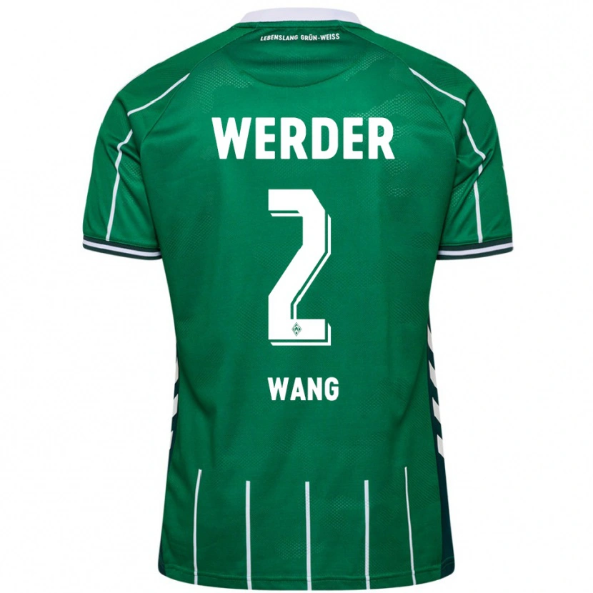 Danxen Kinder Bowen Wang #2 Grün Weiß Heimtrikot Trikot 2025/26 T-Shirt