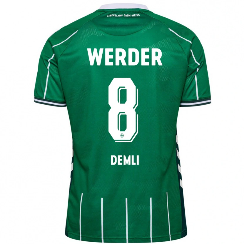Danxen Kinder Barzan Demli #8 Grün Weiß Heimtrikot Trikot 2025/26 T-Shirt