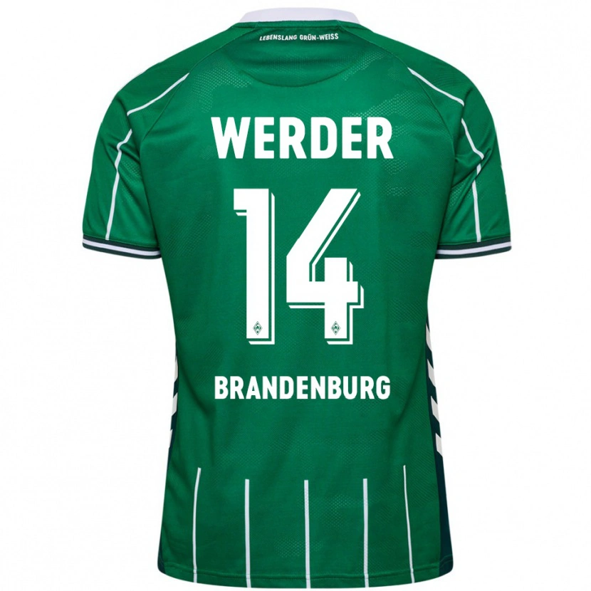 Danxen Kinder Michaela Brandenburg #14 Grün Weiß Heimtrikot Trikot 2025/26 T-Shirt