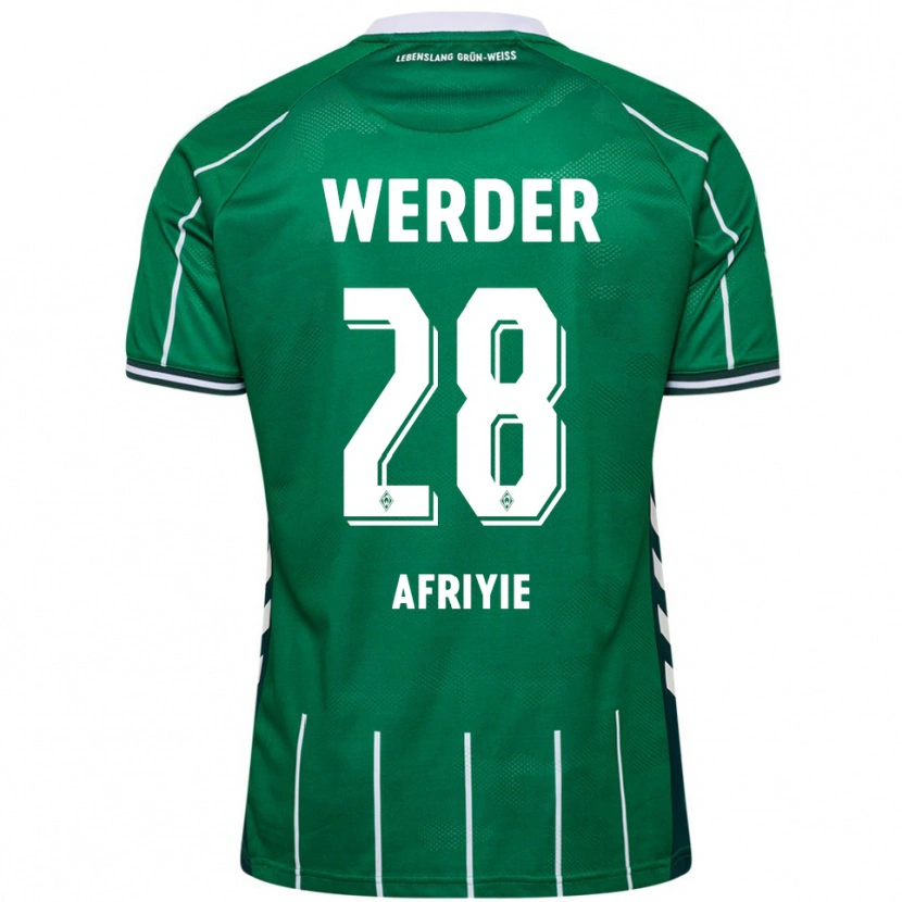 Danxen Kinder Neal Afriyie #28 Grün Weiß Heimtrikot Trikot 2025/26 T-Shirt