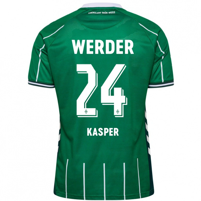 Danxen Kinder Dominik Kasper #24 Grün Weiß Heimtrikot Trikot 2025/26 T-Shirt