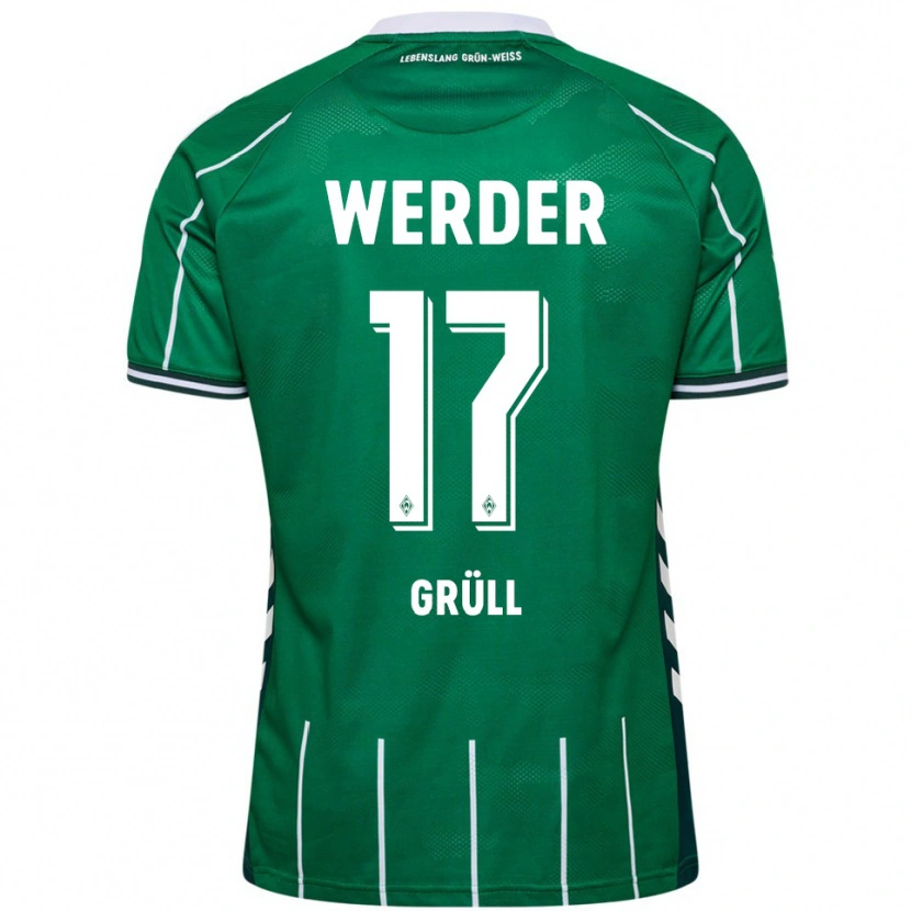 Danxen Kinder Marco Grüll #17 Grün Weiß Heimtrikot Trikot 2025/26 T-Shirt