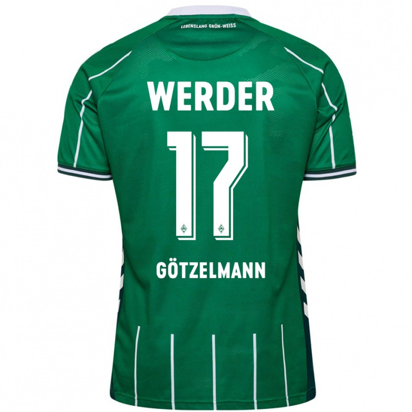 Danxen Kinder Patrick Götzelmann #17 Grün Weiß Heimtrikot Trikot 2025/26 T-Shirt