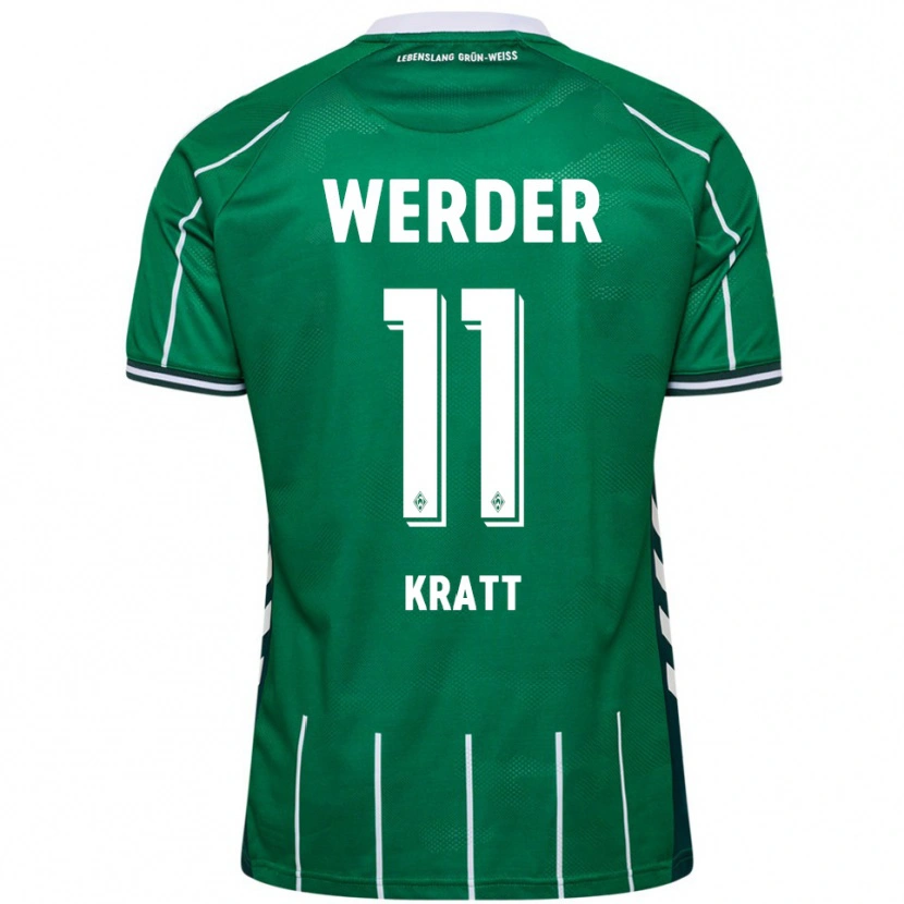 Danxen Kinder Ronan Kratt #11 Grün Weiß Heimtrikot Trikot 2025/26 T-Shirt