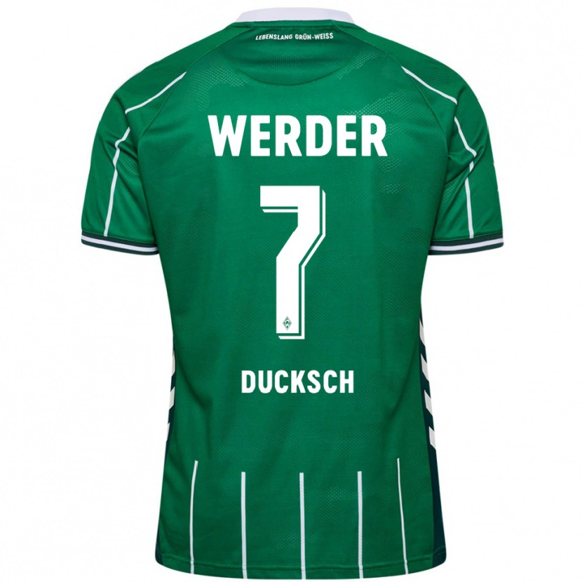 Danxen Kinder Marvin Ducksch #7 Grün Weiß Heimtrikot Trikot 2025/26 T-Shirt
