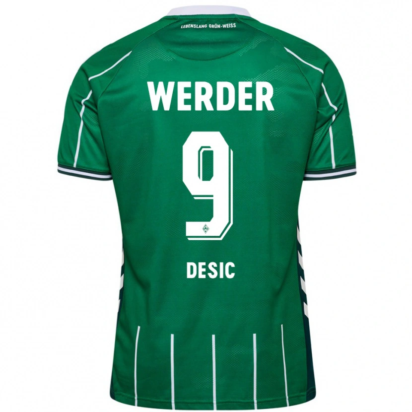 Danxen Kinder Medina Desic #9 Grün Weiß Heimtrikot Trikot 2025/26 T-Shirt