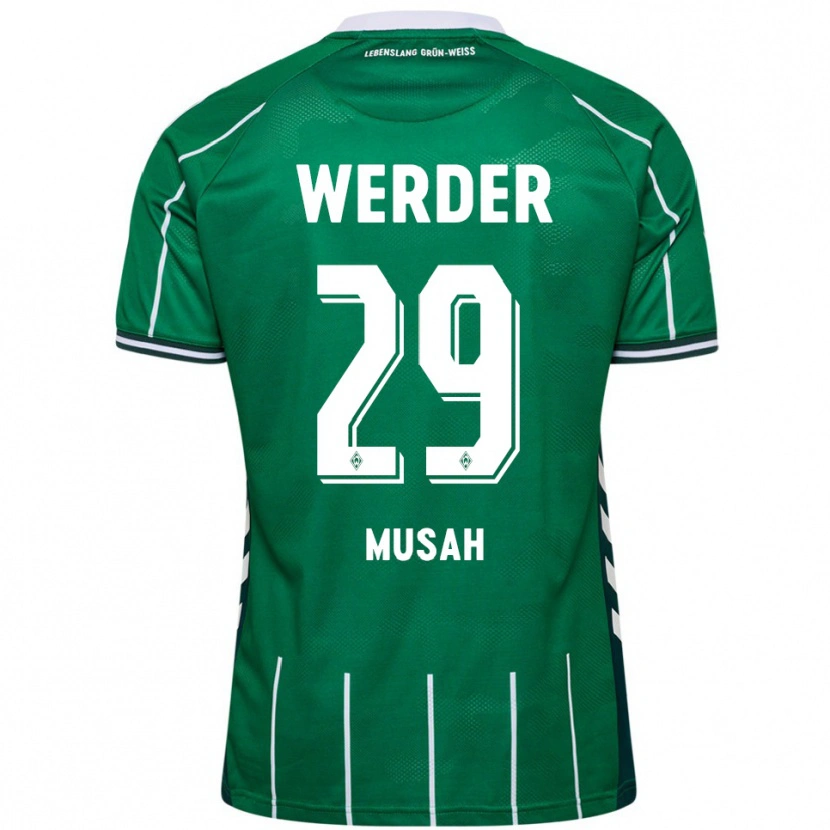 Danxen Kinder Salim Musah #29 Grün Weiß Heimtrikot Trikot 2025/26 T-Shirt
