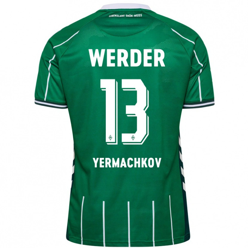 Danxen Kinder Ivan Yermachkov #13 Grün Weiß Heimtrikot Trikot 2025/26 T-Shirt