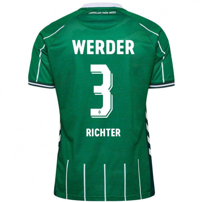 Danxen Kinder Mathis Richter #3 Grün Weiß Heimtrikot Trikot 2025/26 T-Shirt