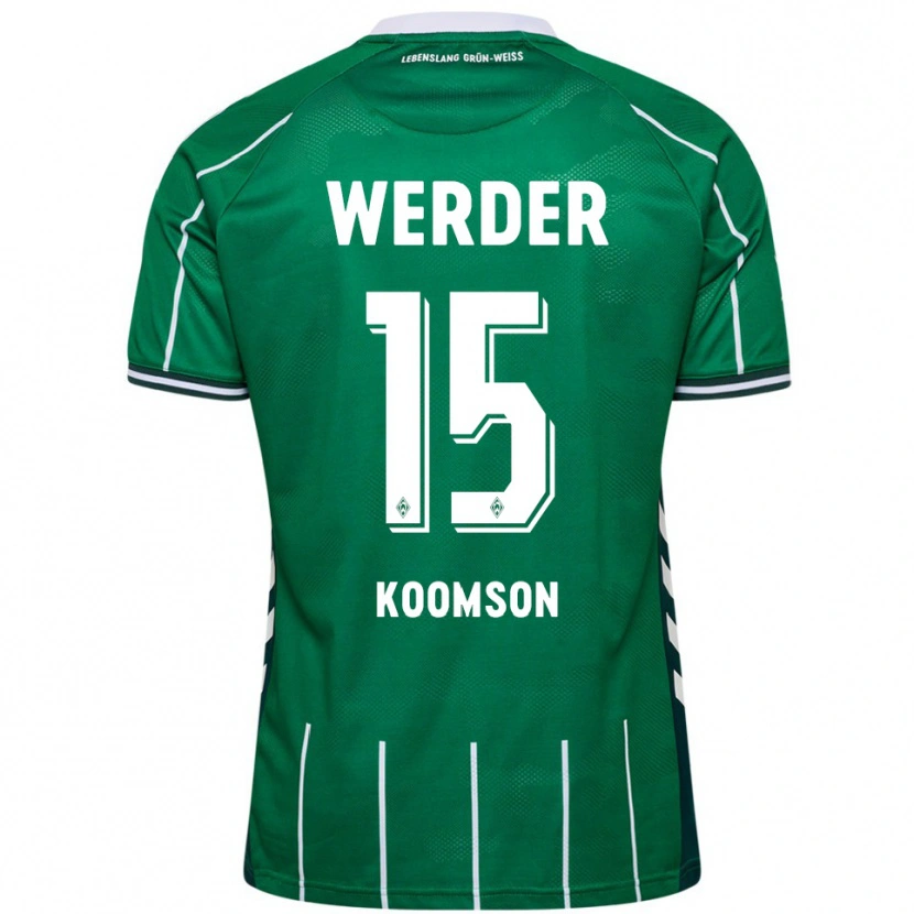 Danxen Kinder Gabriel Koomson #15 Grün Weiß Heimtrikot Trikot 2025/26 T-Shirt