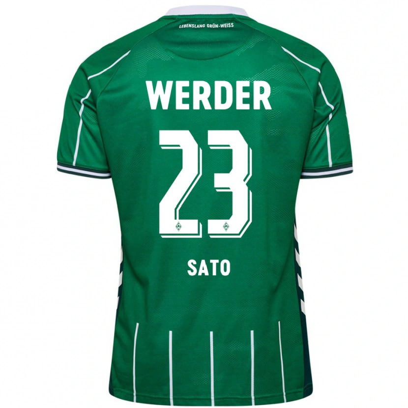 Danxen Kinder Kein Sato #23 Grün Weiß Heimtrikot Trikot 2025/26 T-Shirt