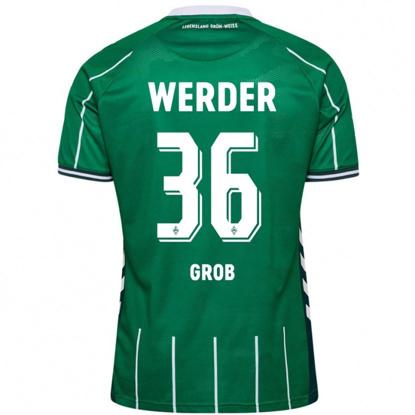 Danxen Kinder Christian Groß #36 Grün Weiß Heimtrikot Trikot 2025/26 T-Shirt