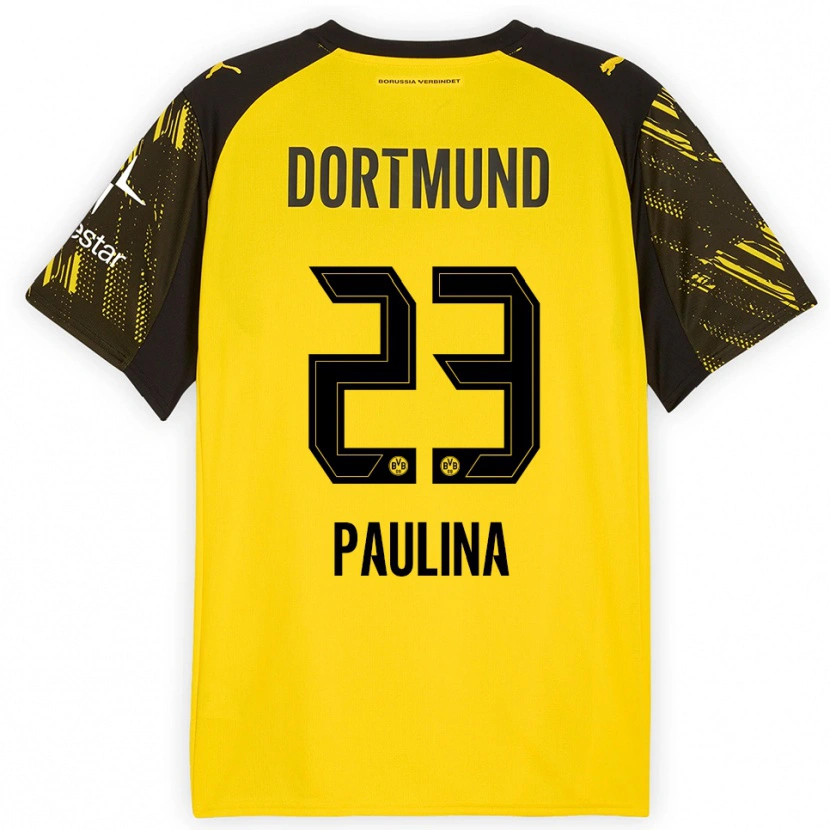 Danxen Kinder Jordi Paulina #23 Gelb Schwarz Heimtrikot Trikot 2025/26 T-Shirt