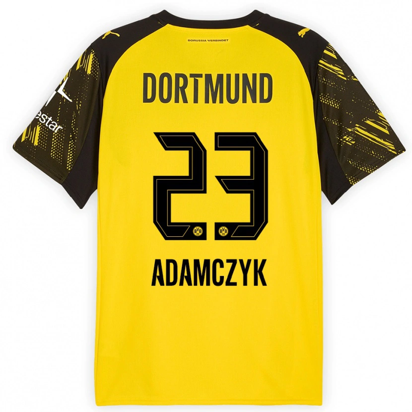 Danxen Kinder Nico Adamczyk #23 Gelb Schwarz Heimtrikot Trikot 2025/26 T-Shirt
