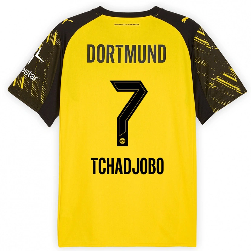 Danxen Kinder Dia Tchadjobo #7 Gelb Schwarz Heimtrikot Trikot 2025/26 T-Shirt