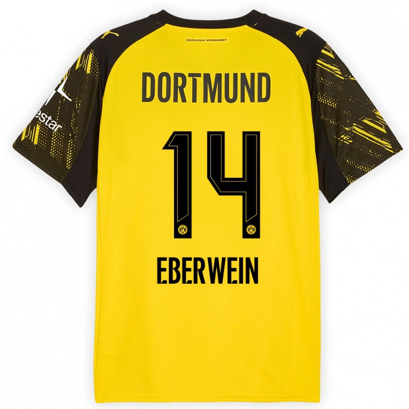 Danxen Kinder Michael Eberwein #14 Gelb Schwarz Heimtrikot Trikot 2025/26 T-Shirt