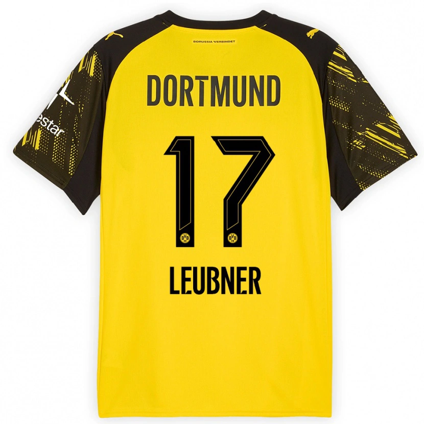 Danxen Kinder Ronja Leubner #17 Gelb Schwarz Heimtrikot Trikot 2025/26 T-Shirt
